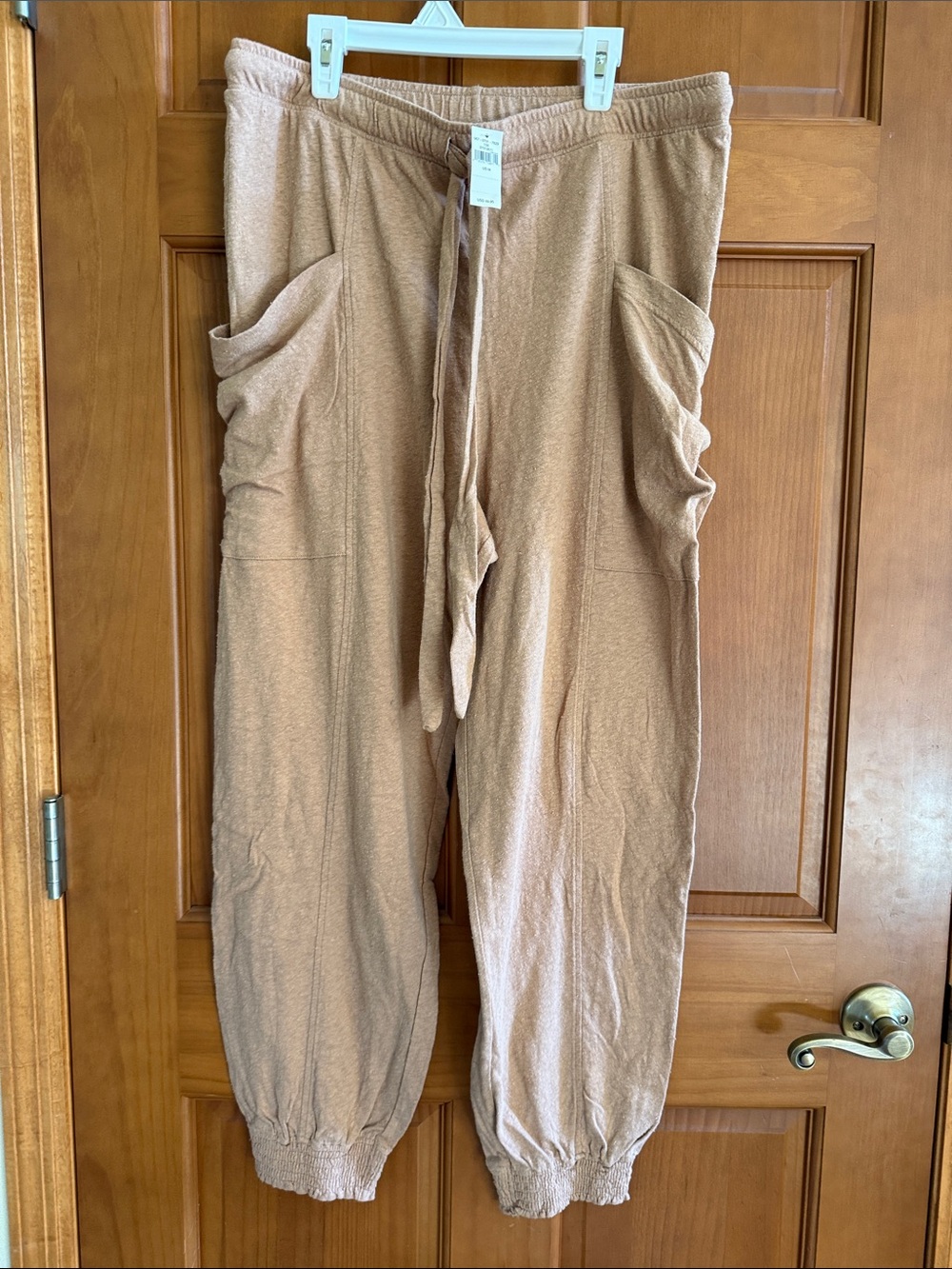 aerie Cozy Light Brown Drawstring Jogger Pants